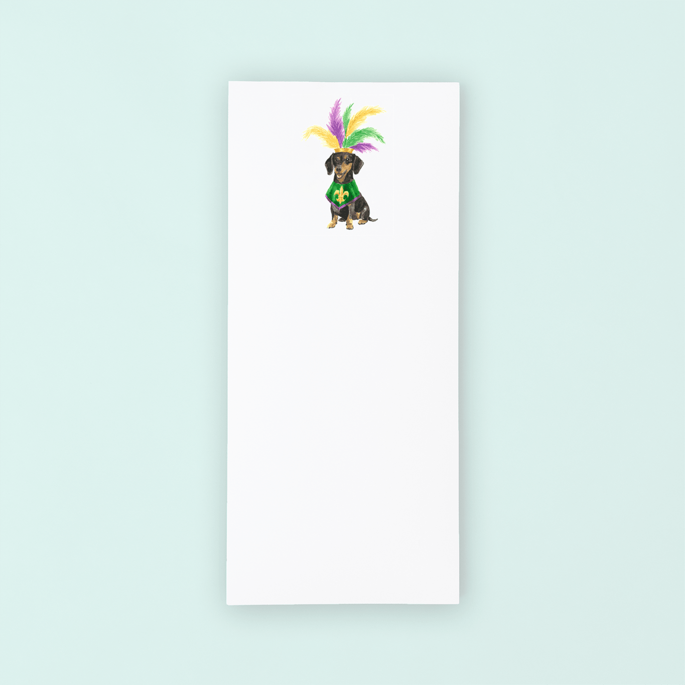 Dachsund Mardi Gras Lists Pad - Shop LINNY CO