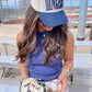 Dingers - Navy Stripe Vintage Trucker Hat - PREORDER - Shop LINNY CO