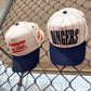 Dingers - Navy Stripe Vintage Trucker Hat - PREORDER - Shop LINNY CO