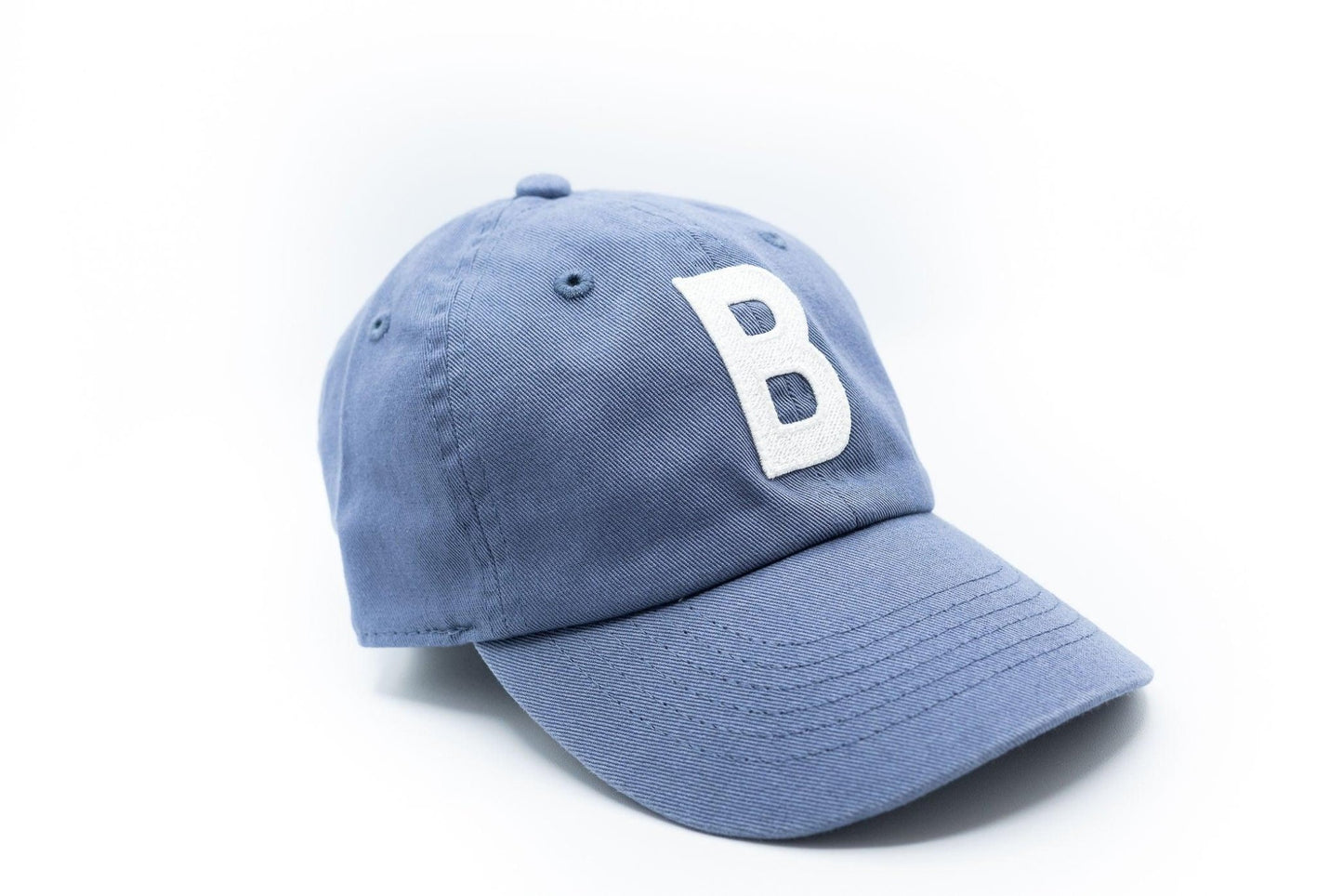 Dusty Blue Letter Baseball Hat - Shop LINNY CO
