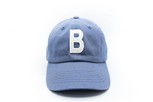 Dusty Blue Letter Baseball Hat - Shop LINNY CO