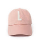Dusty Rose Letter Baseball Hat - Shop LINNY CO