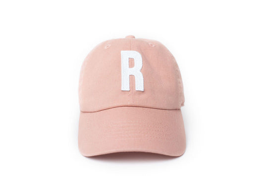 Dusty Rose Letter Baseball Hat - Shop LINNY CO