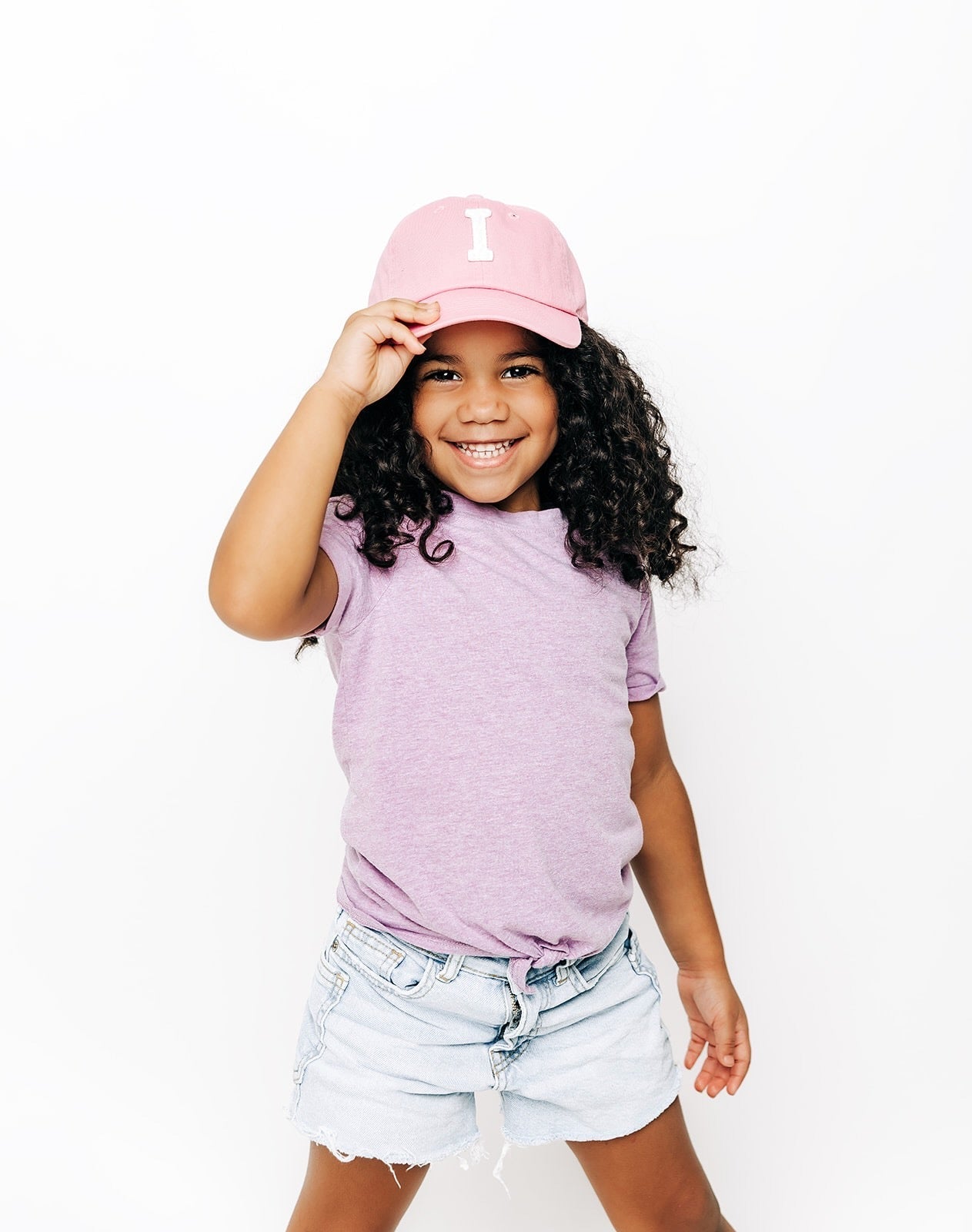 Dusty Rose Letter Baseball Hat - Shop LINNY CO