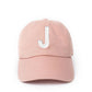Dusty Rose Letter Baseball Hat - Shop LINNY CO
