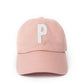Dusty Rose Letter Baseball Hat - Shop LINNY CO