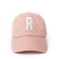 Dusty Rose Letter Baseball Hat - Shop LINNY CO