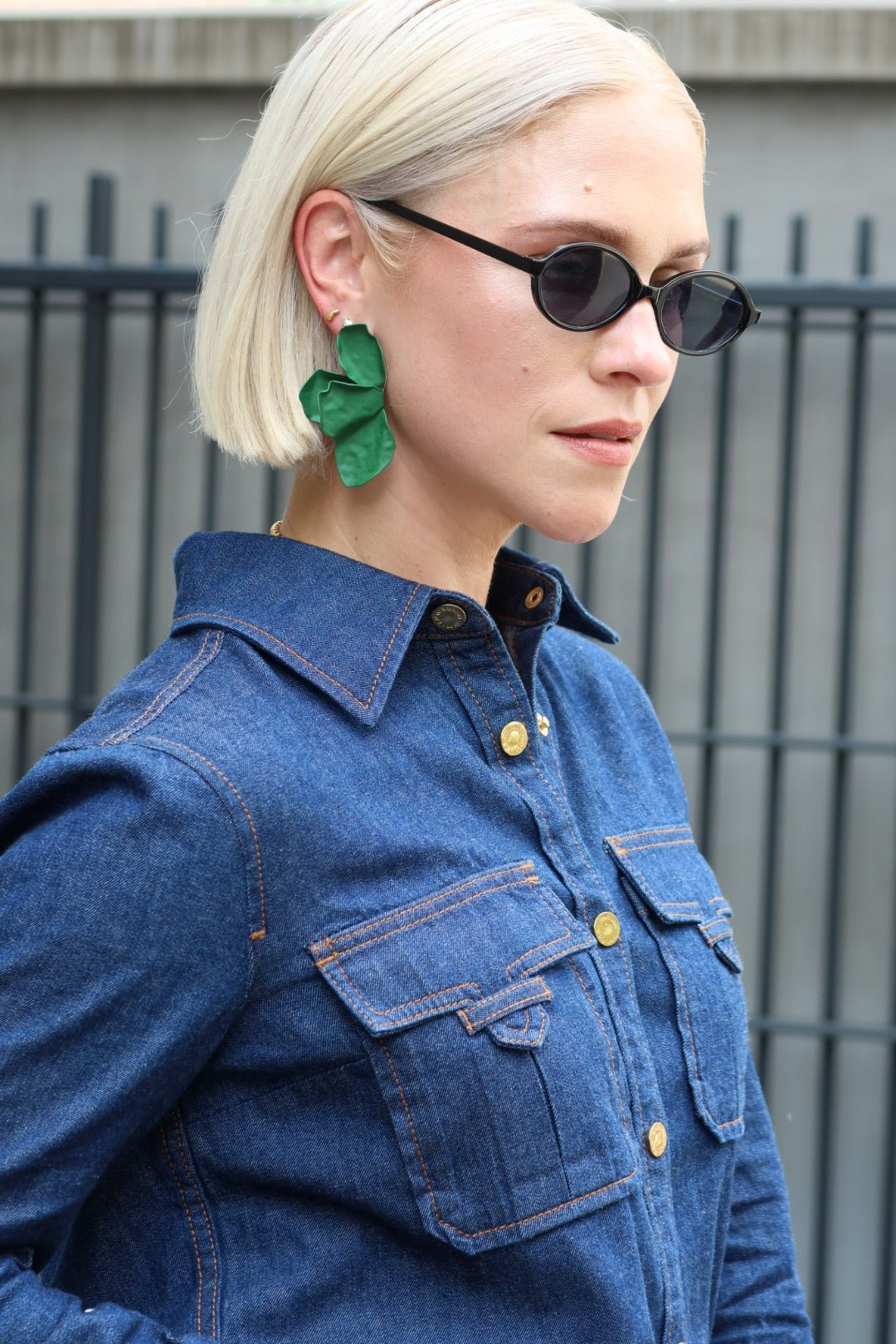Eden Statement Earrings - Green - Shop LINNY CO