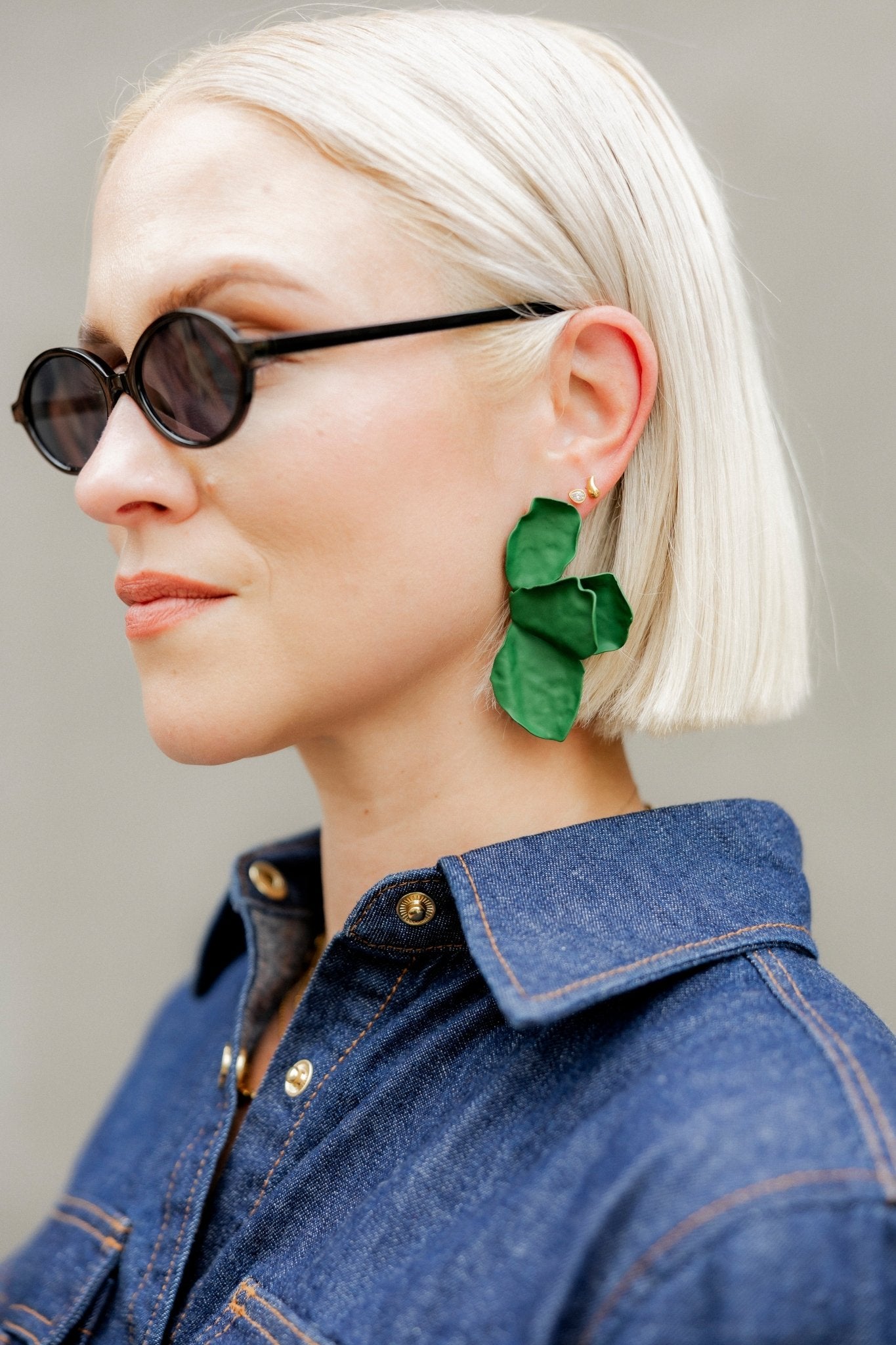 Eden Statement Earrings - Green - Shop LINNY CO