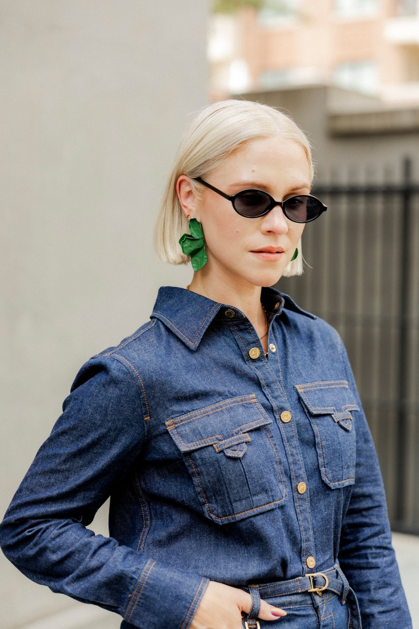 Eden Statement Earrings - Green - Shop LINNY CO