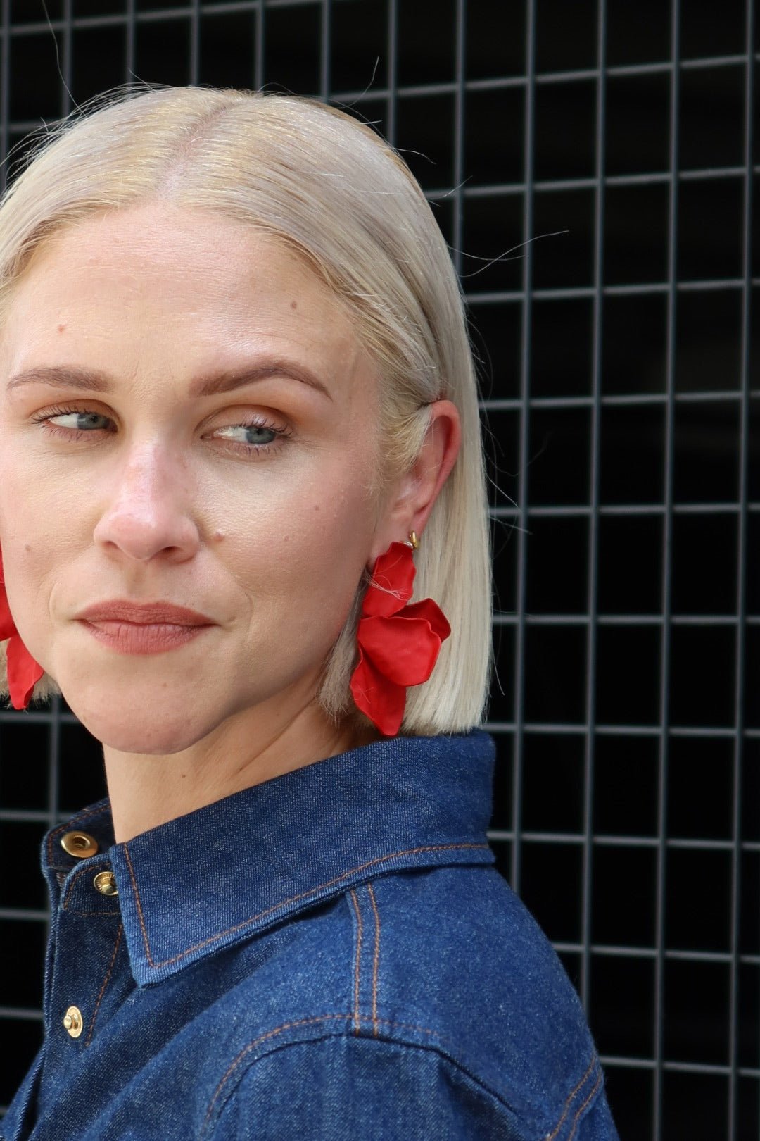 Eden Statement Earrings - Red - Shop LINNY CO