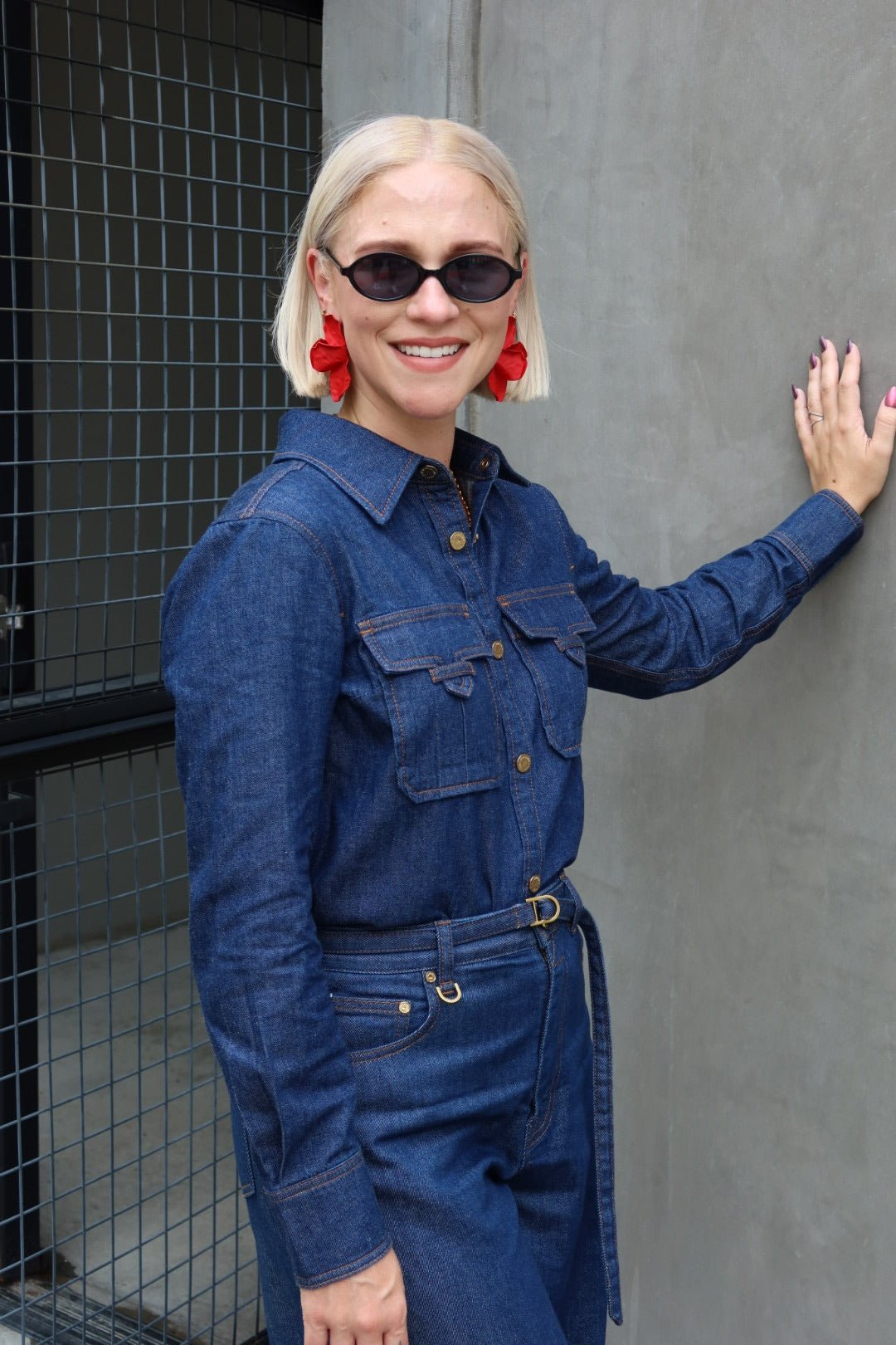 Eden Statement Earrings - Red - Shop LINNY CO