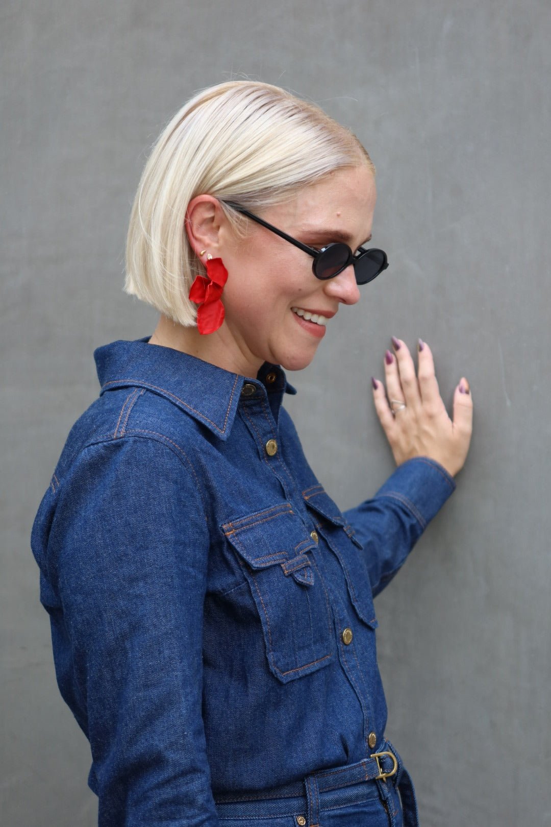 Eden Statement Earrings - Red - Shop LINNY CO