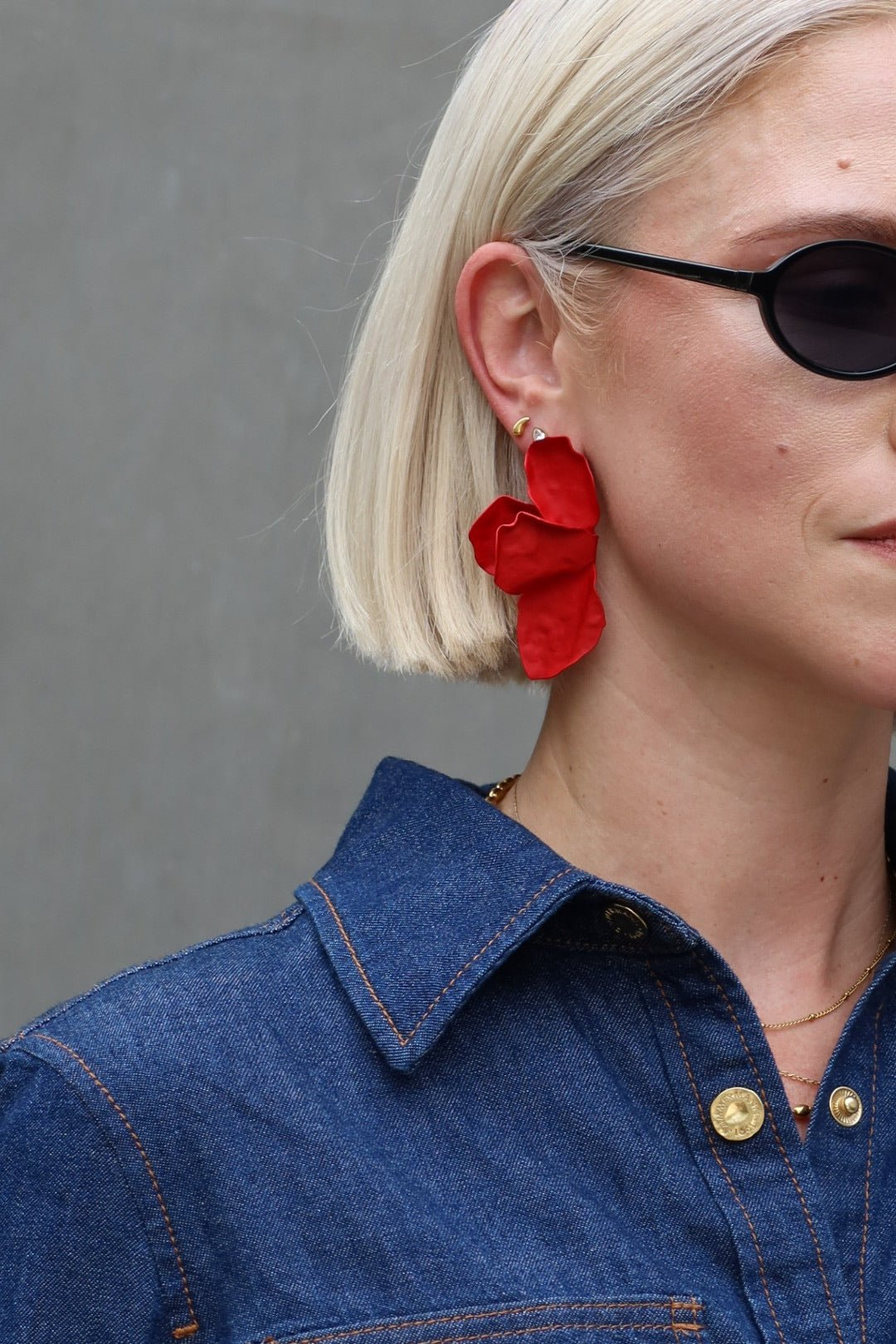 Eden Statement Earrings - Red - Shop LINNY CO