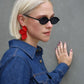 Eden Statement Earrings - Red - Shop LINNY CO