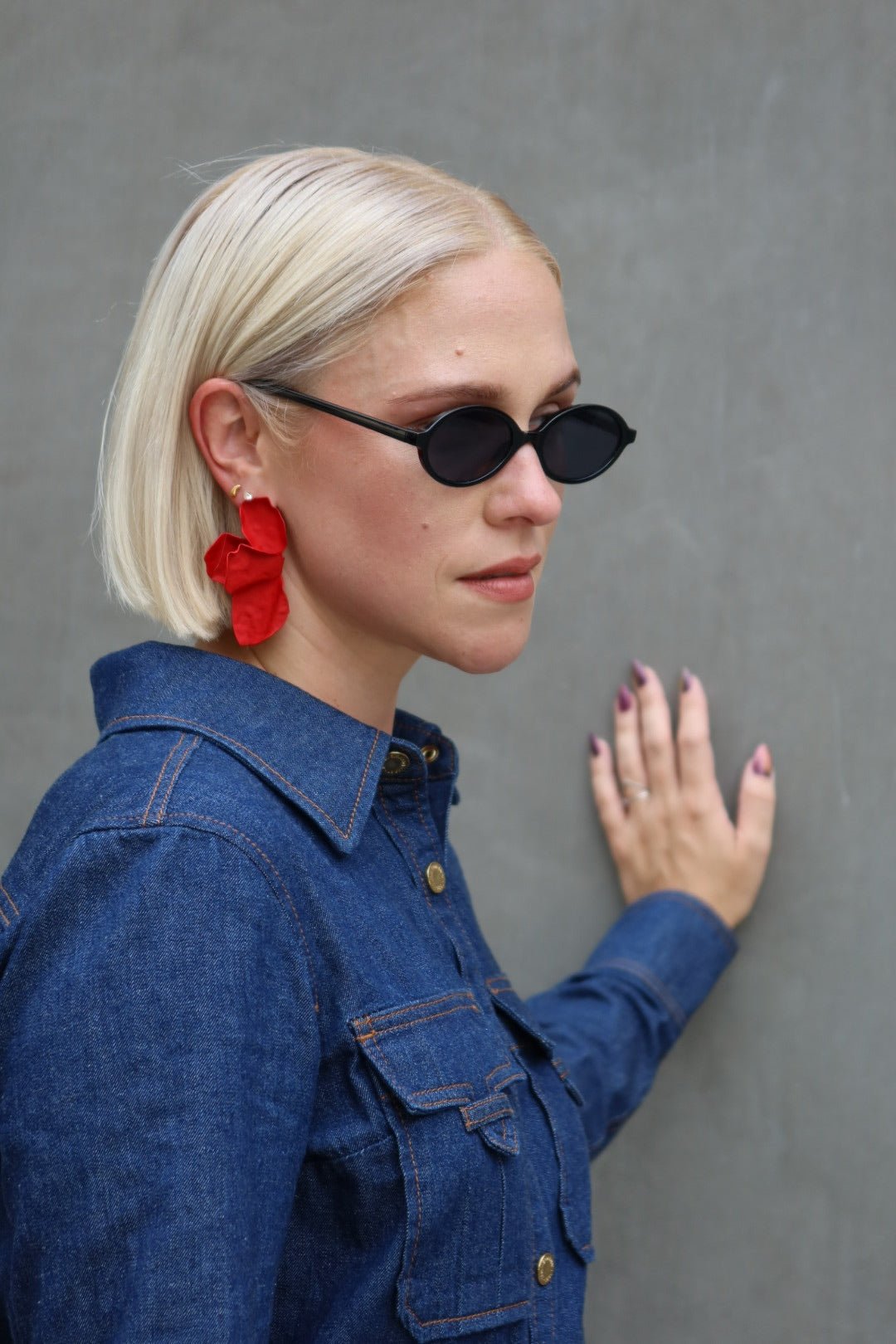 Eden Statement Earrings - Red - Shop LINNY CO