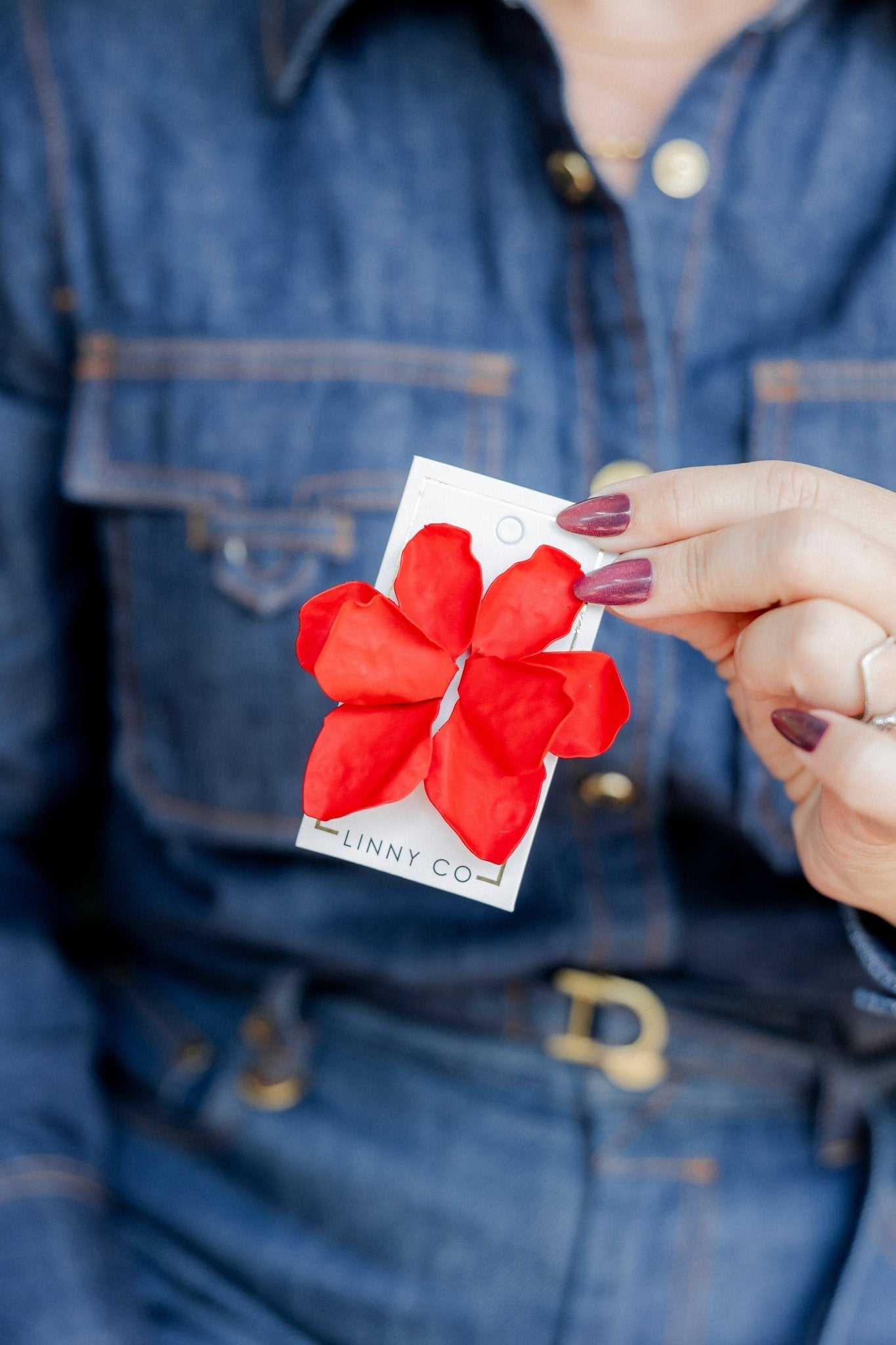 Eden Statement Earrings - Red - Shop LINNY CO