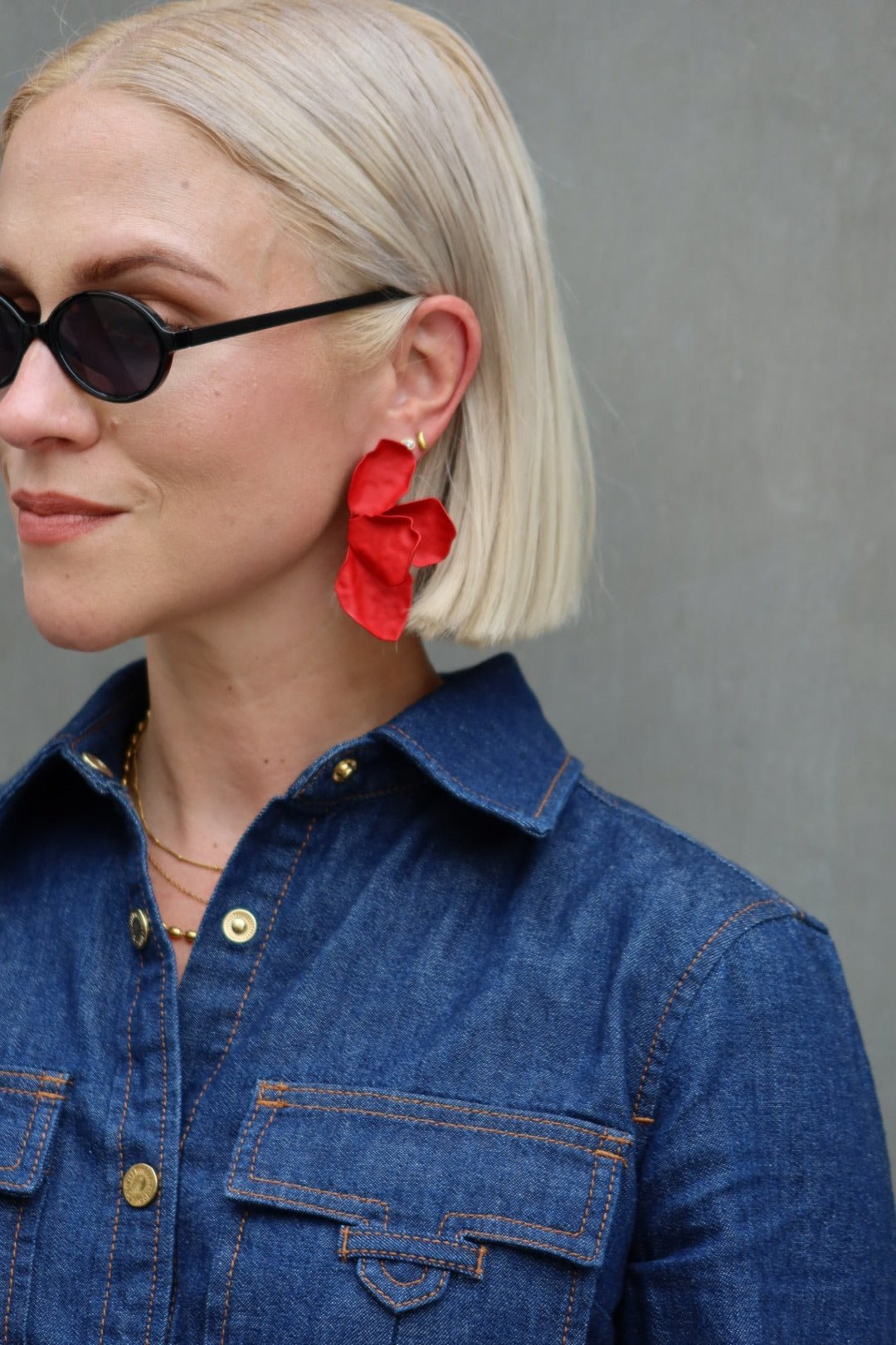 Eden Statement Earrings - Red - Shop LINNY CO