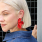 Eden Statement Earrings - Red - Shop LINNY CO