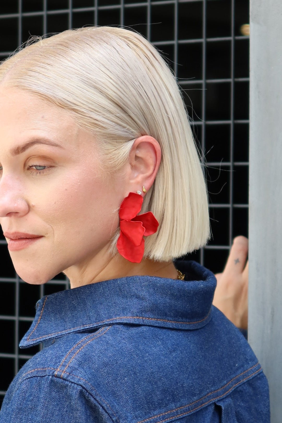 Eden Statement Earrings - Red - Shop LINNY CO
