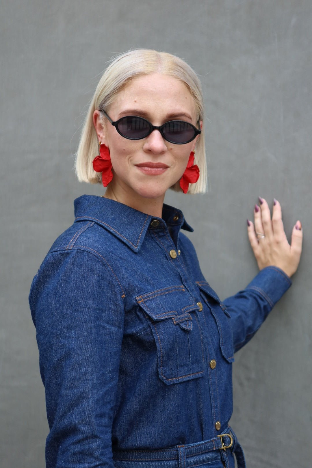 Eden Statement Earrings - Red - Shop LINNY CO