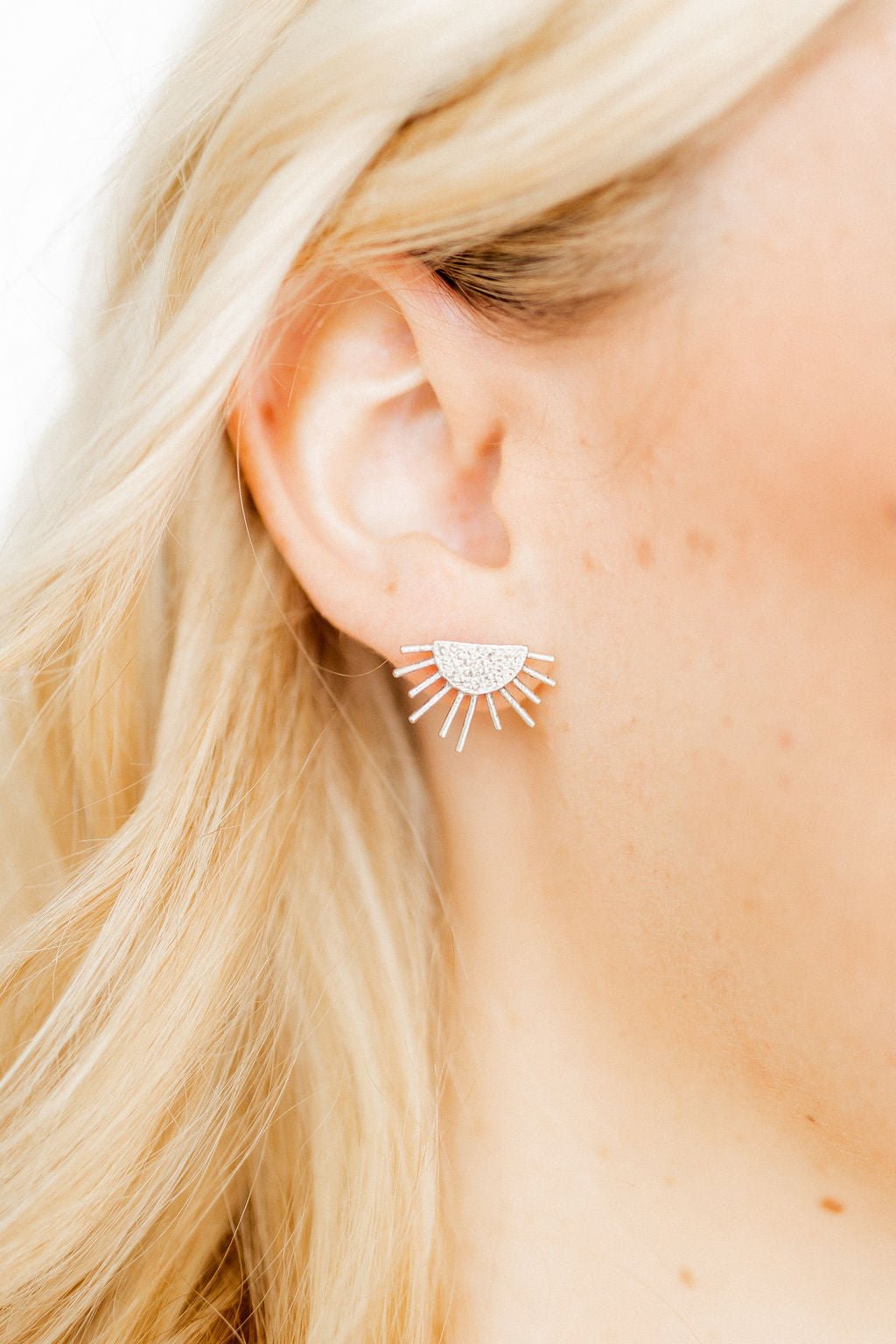 Elena Stud Earrings - Silver - Shop LINNY CO