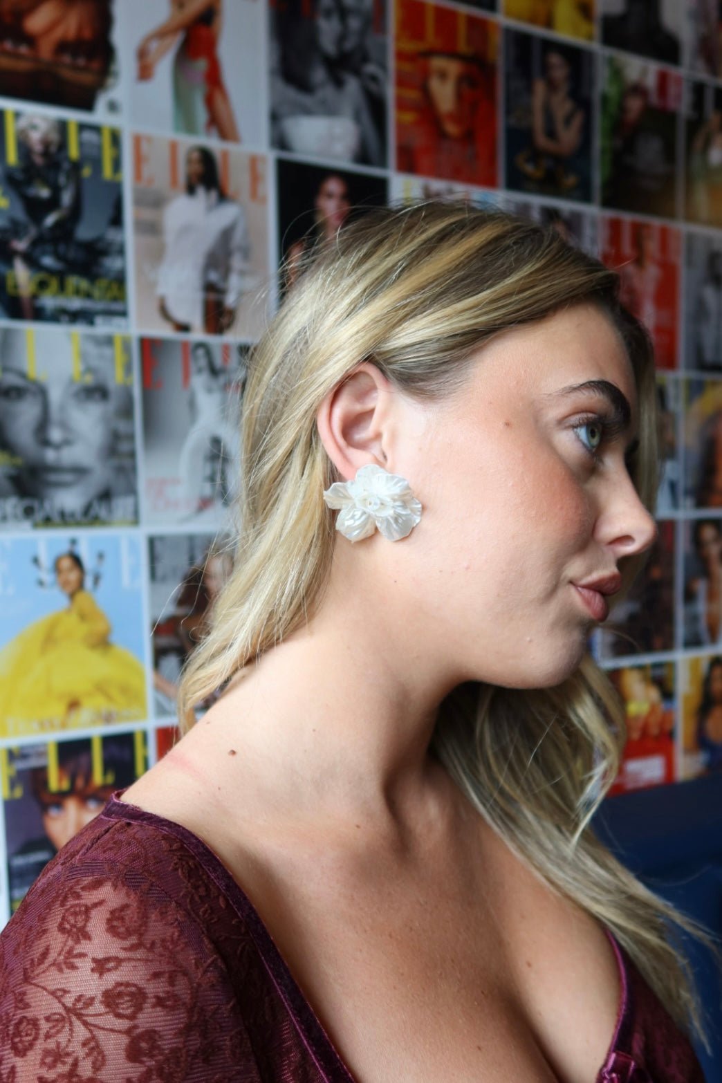 Eloise Flower Statement Earring - Shop LINNY CO