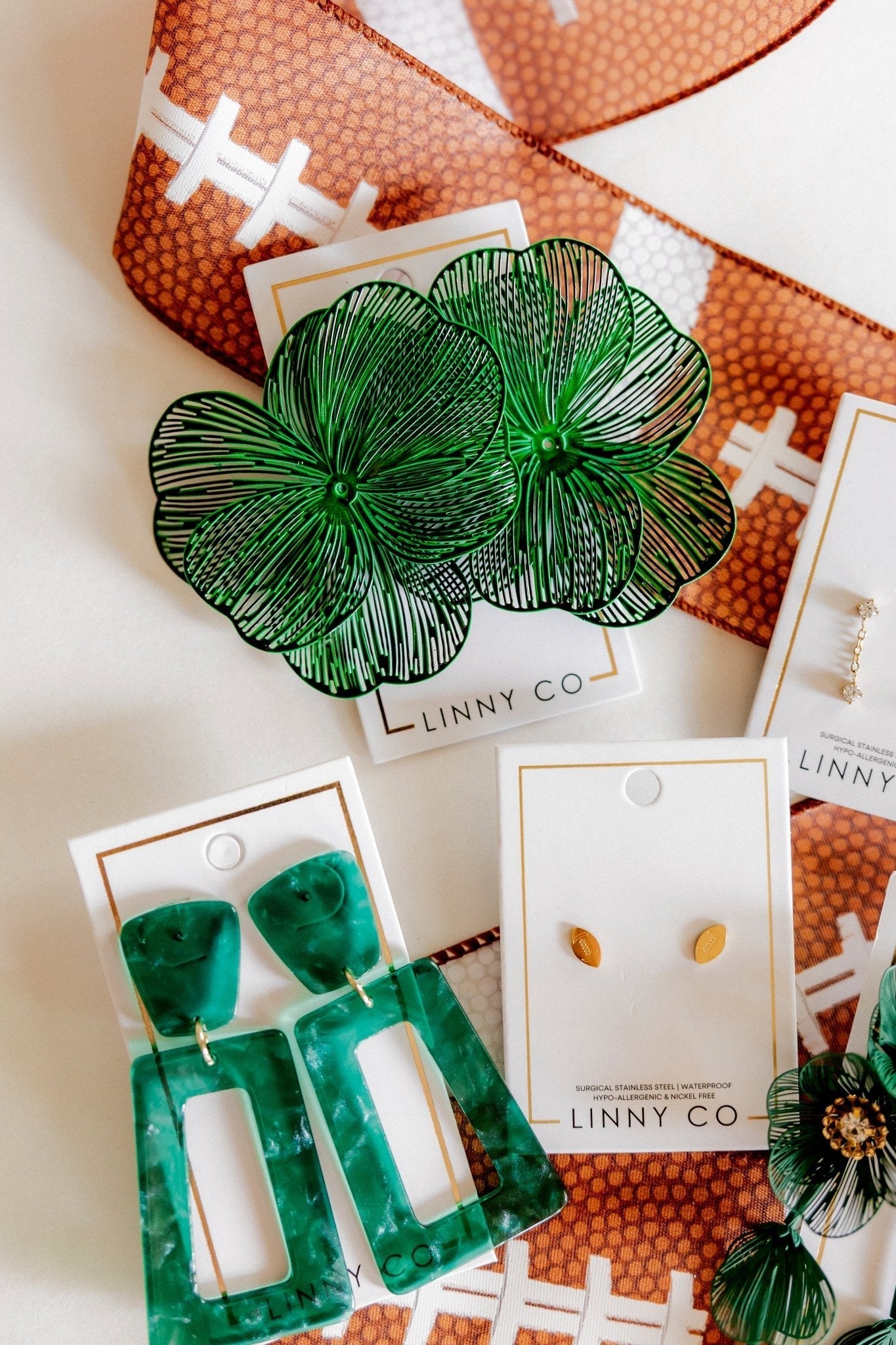 Erica Statement Earrings - Green - Shop LINNY CO