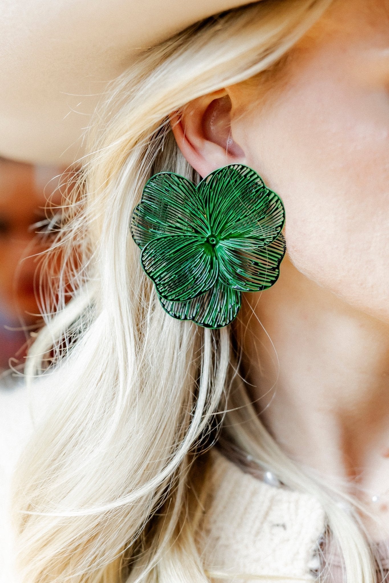 Erica Statement Earrings - Green - Shop LINNY CO