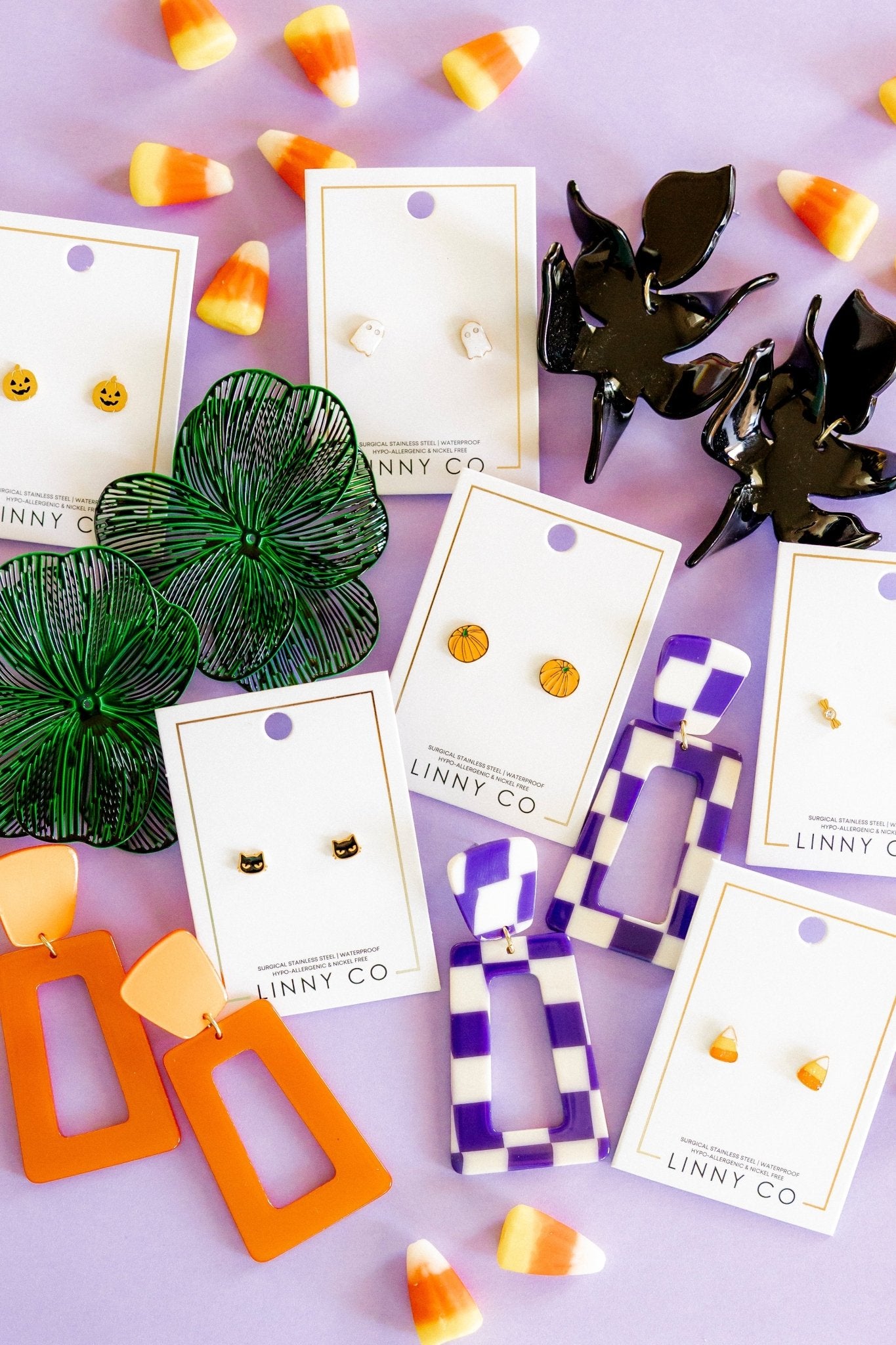 Erica Statement Earrings - Green - Shop LINNY CO