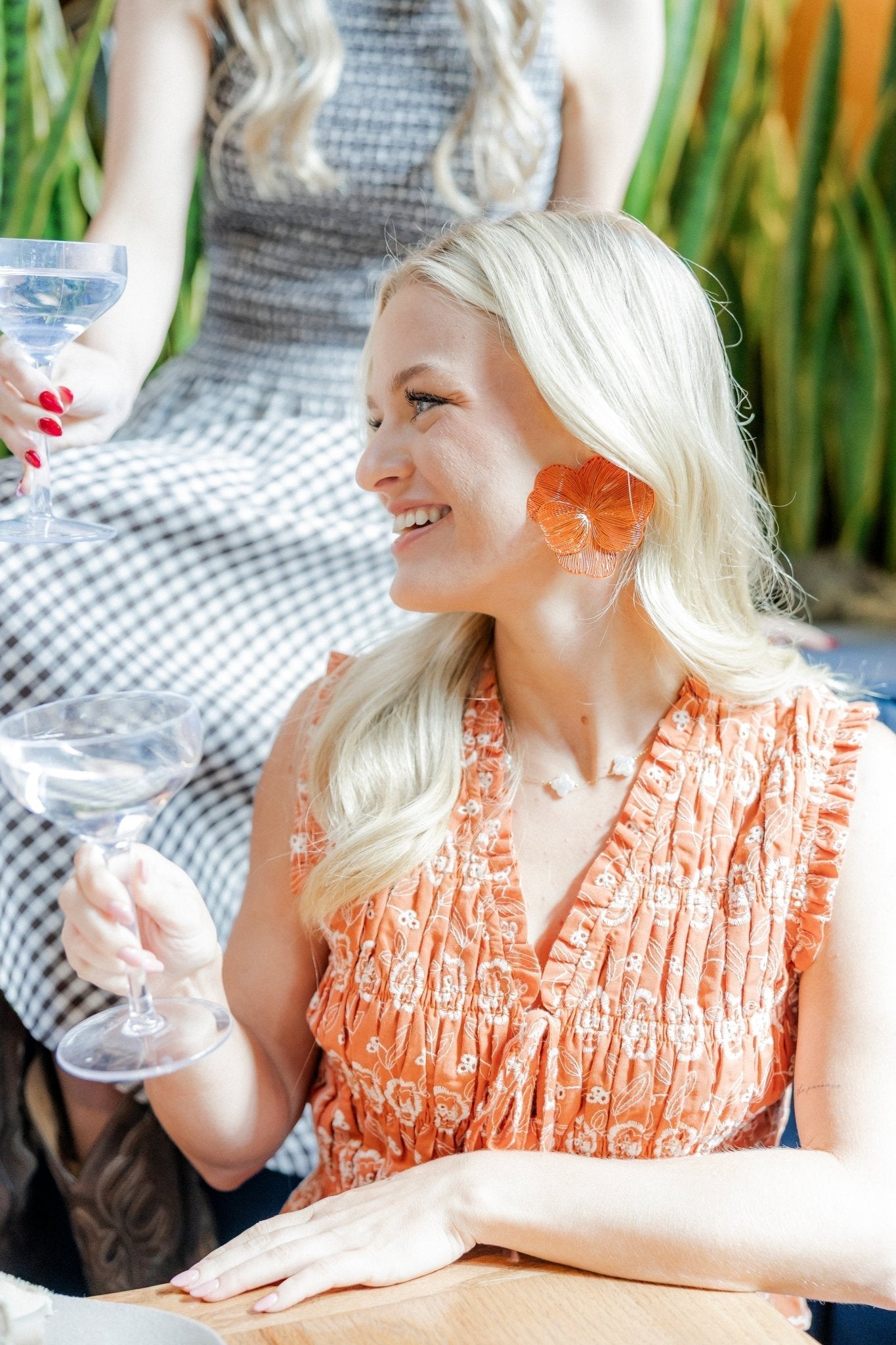 Erica Statement Earrings - Orange - Shop LINNY CO