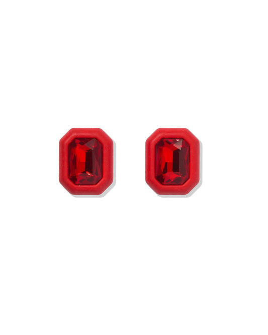 Eva Statement Earring - Red Rectangle - Shop LINNY CO