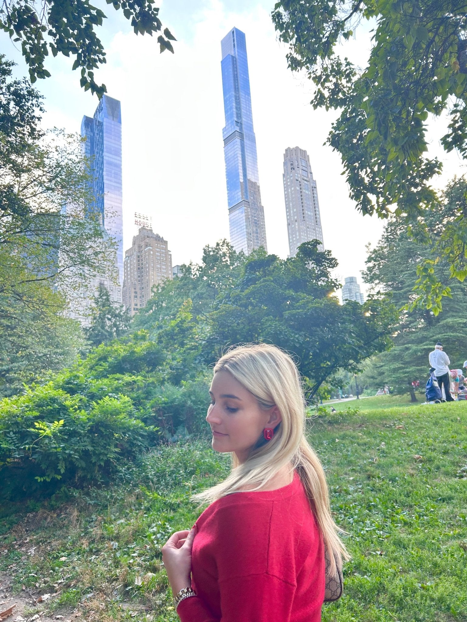 Eva Statement Earring - Red Rectangle - Shop LINNY CO