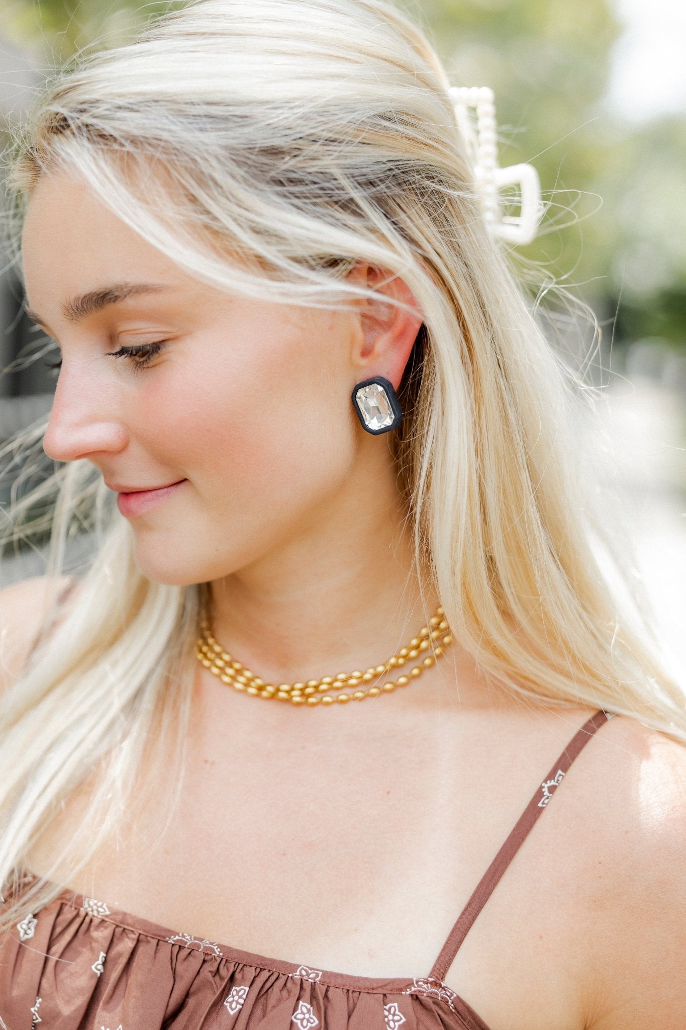Eva Statement Earrings - Black - Shop LINNY CO