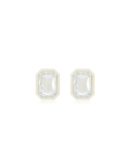 Eva Statement Earrings - White - Shop LINNY CO