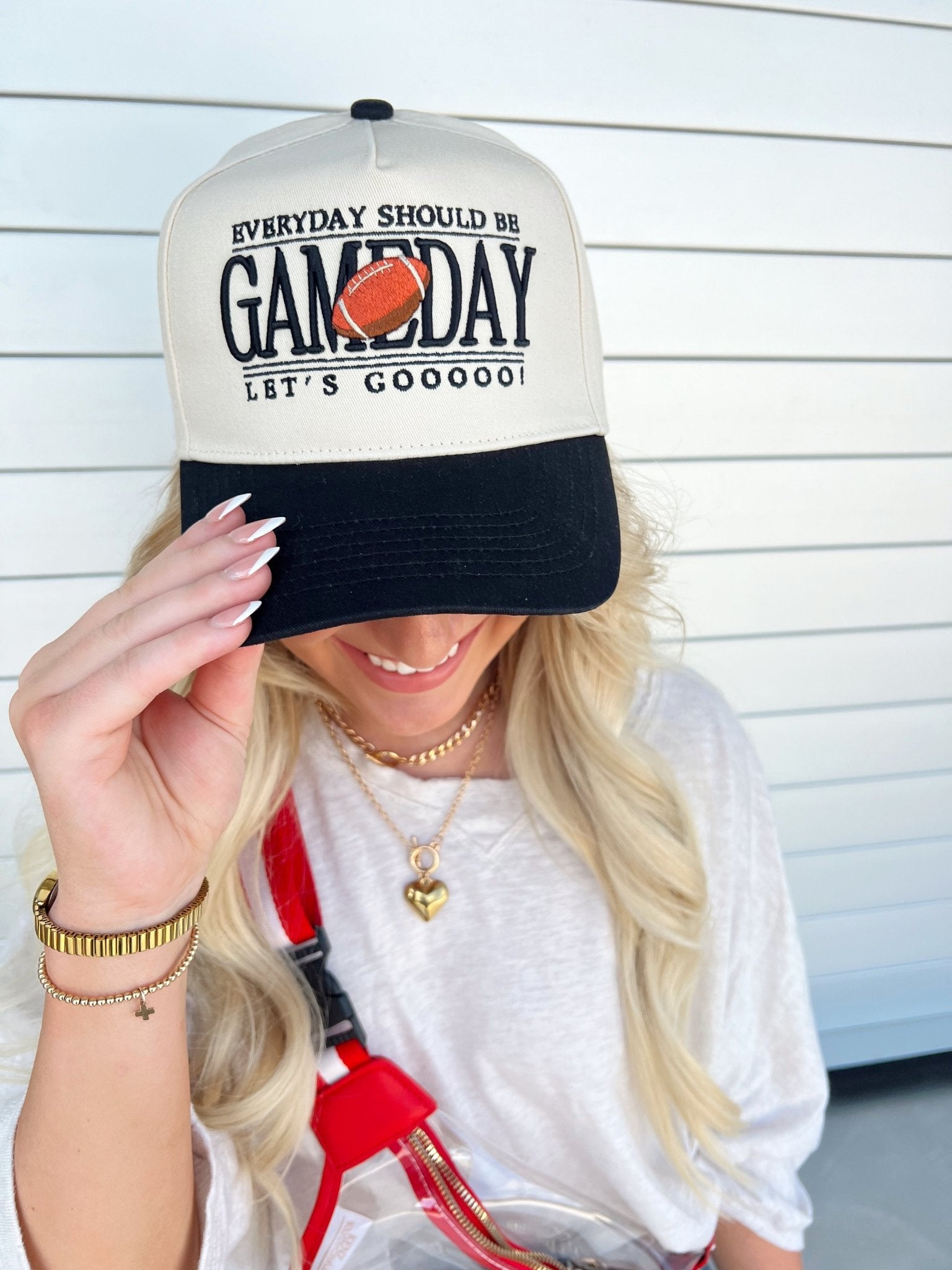Everyday Should Be Gameday - Black Vintage Trucker Hat - Shop LINNY CO