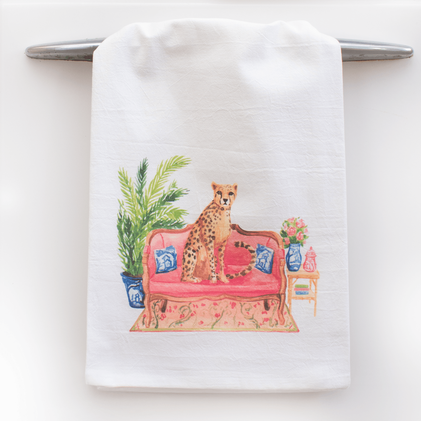 Fancy Cheetah Tea Towel - Shop LINNY CO