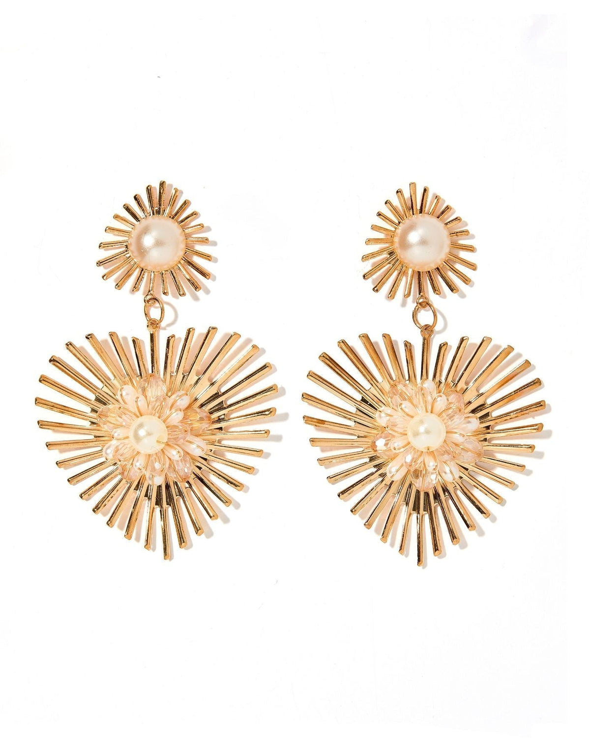 Fiona Statement Earrings - Pearl - Shop LINNY CO