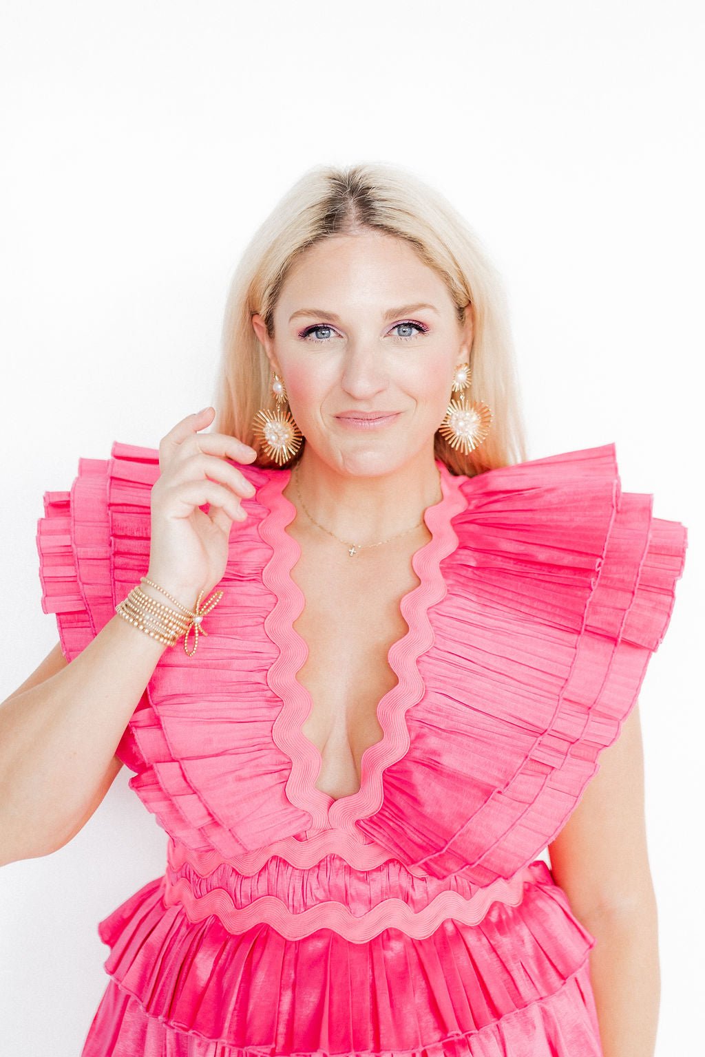 Fiona Statement Earrings - Pearl - Shop LINNY CO