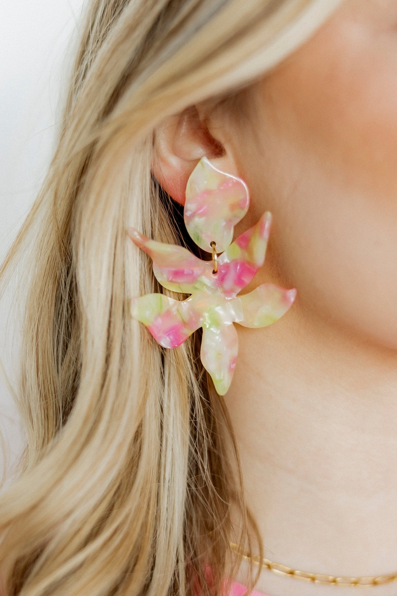 Flora Statement Earrings - Cherry Limeade - Shop LINNY CO