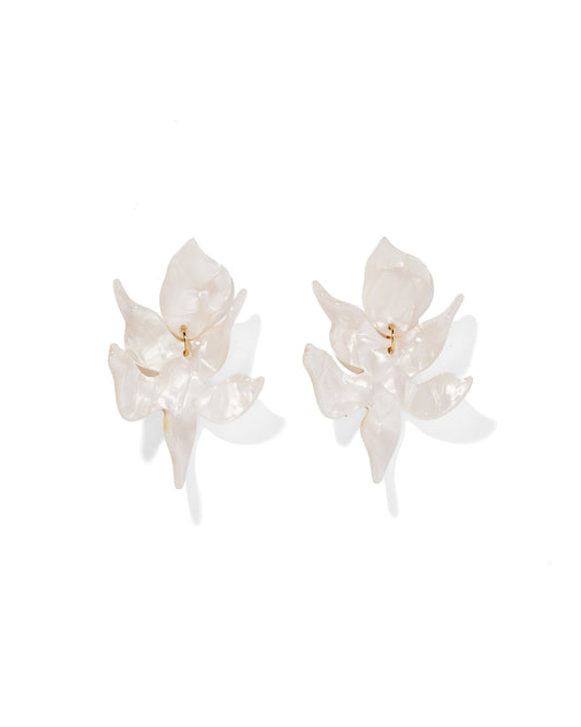Flora Statement Earrings - Cloud Dancer - Shop LINNY CO