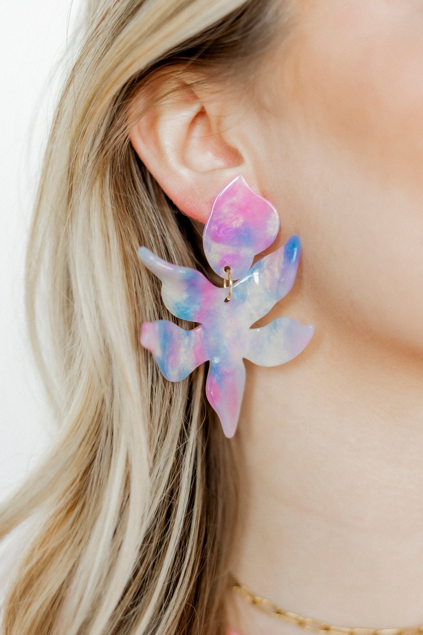 Flora Statement Earrings - Cotton Candy - Shop LINNY CO