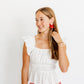 Flora Statement Earrings - Crimson - Shop LINNY CO