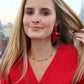 Flora Statement Earrings - Crimson - Shop LINNY CO