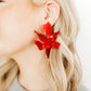 Flora Statement Earrings - Crimson - Shop LINNY CO