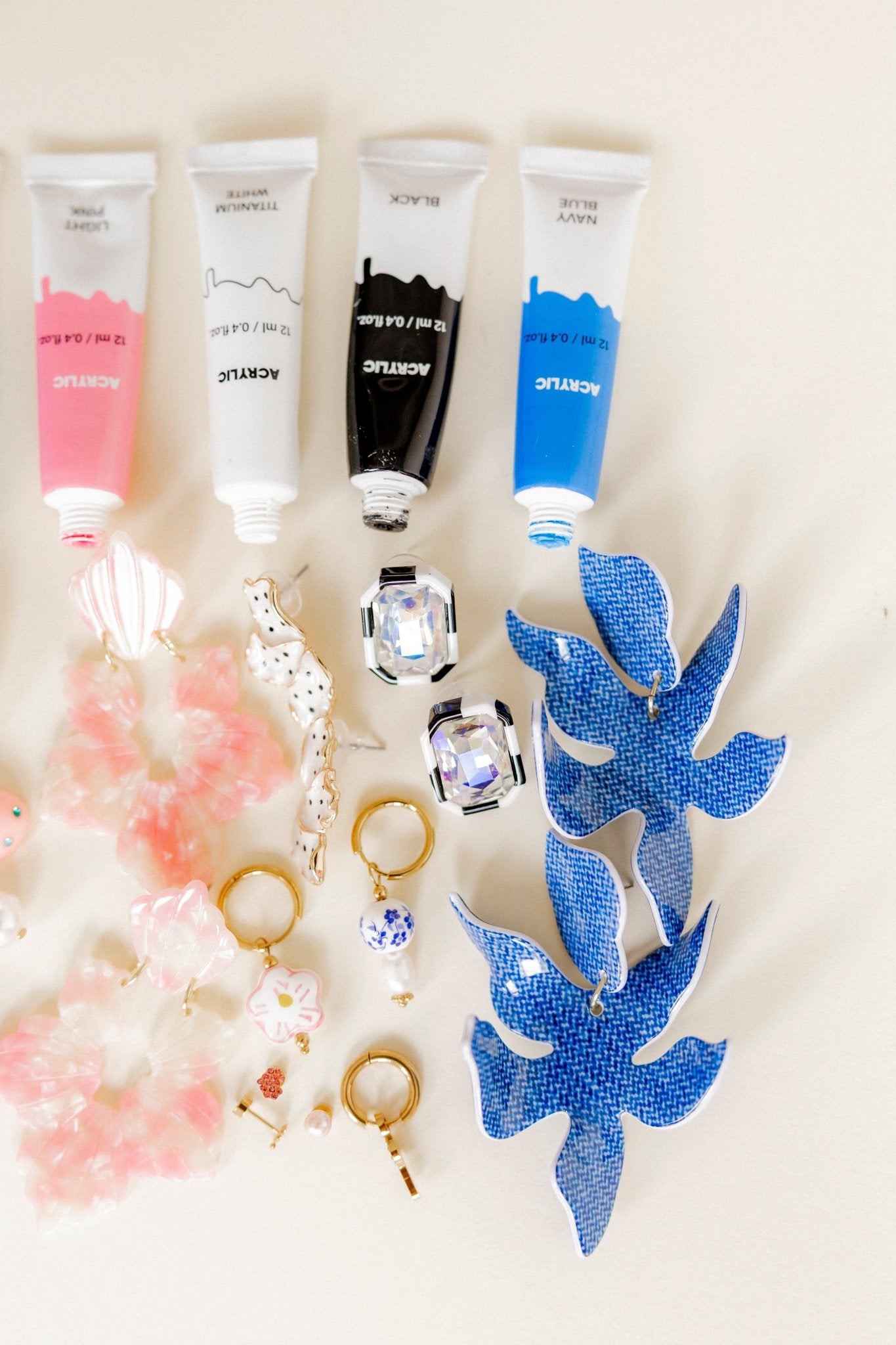 Flora Statement Earrings - Denim - Shop LINNY CO