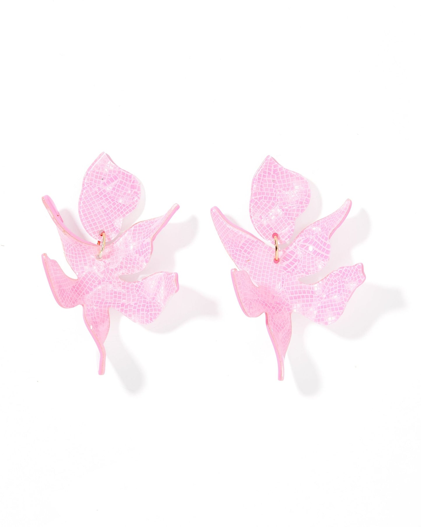 Flora Statement Earrings - Disco Pink - Shop LINNY CO