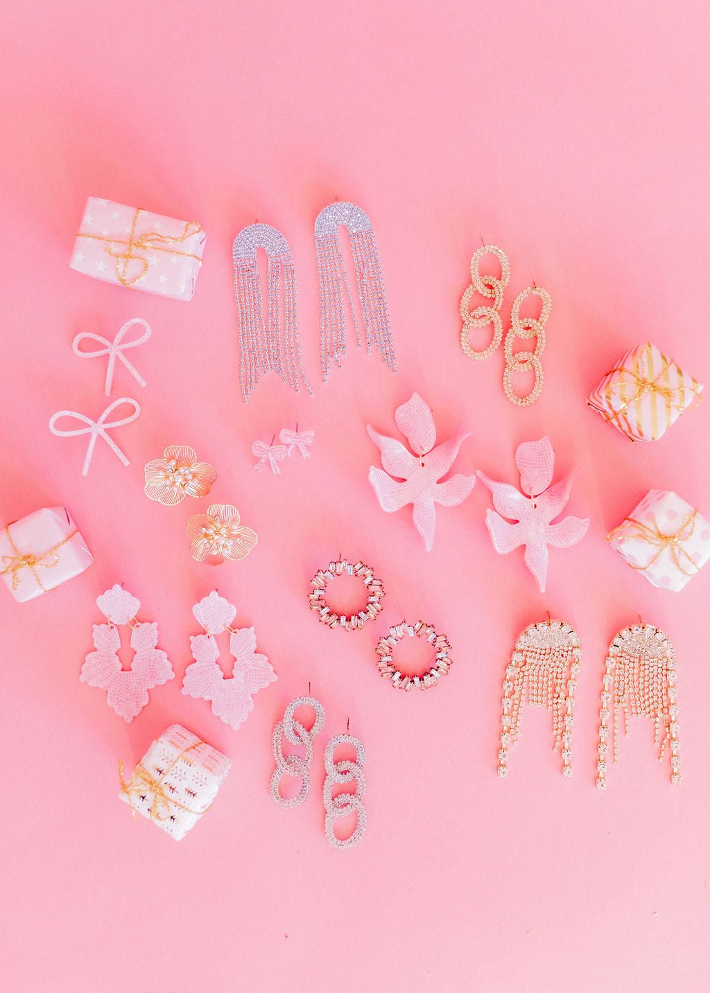 Flora Statement Earrings - Disco Pink - Shop LINNY CO