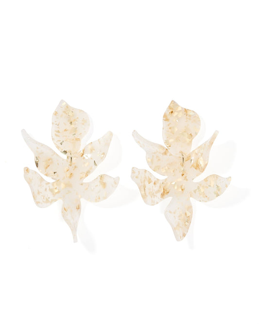 Flora Statement Earrings - Gold Confetti - Shop LINNY CO