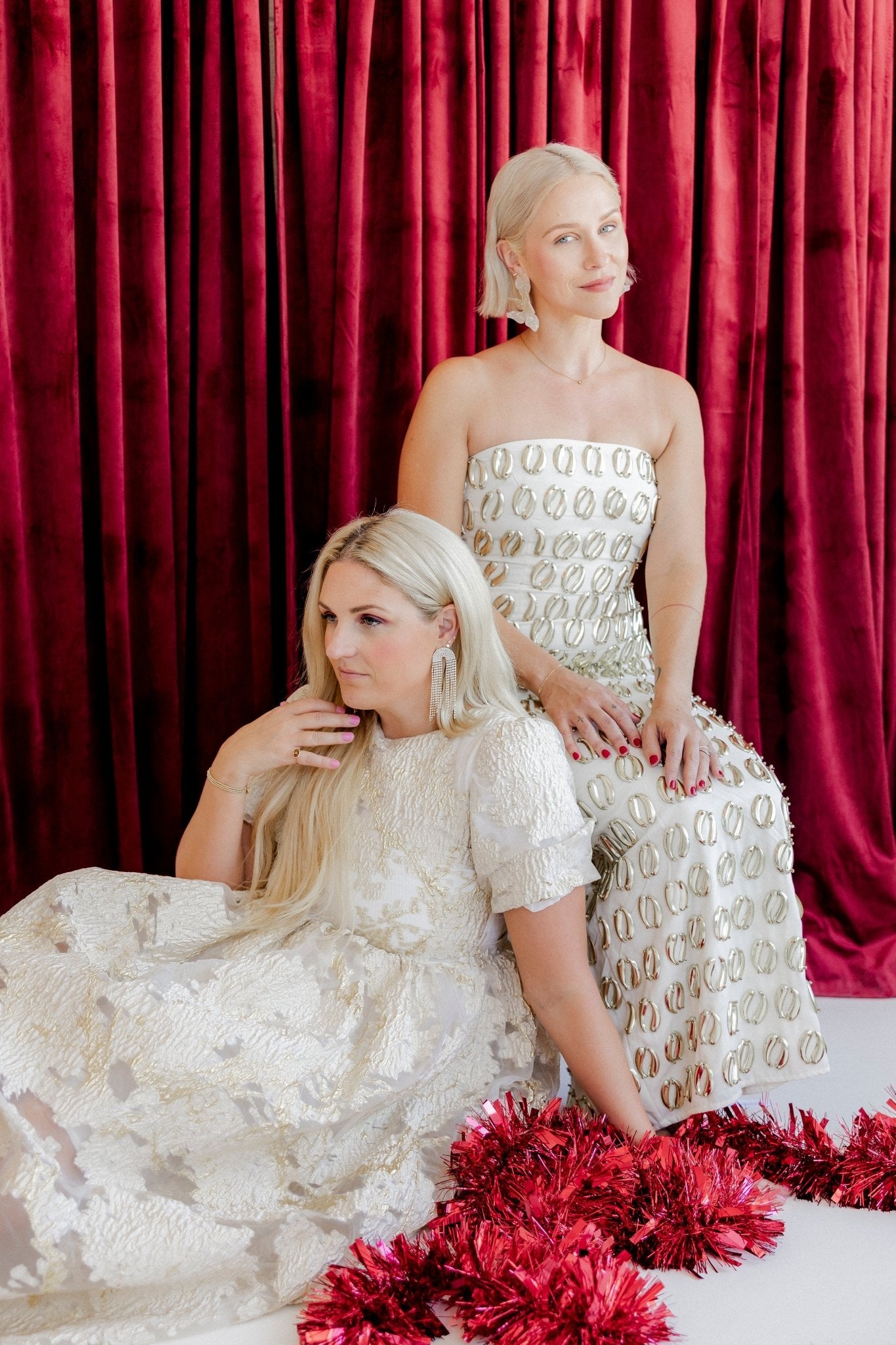 Flora Statement Earrings - Gold Confetti - Shop LINNY CO